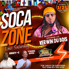 SOCA ZONE FEAT. KERWIN DU BOIS,DJ YOUNG SPICE,KIRKY-C,BABE G @DUNNS RIVER,TAMPA,FL.1-25-25