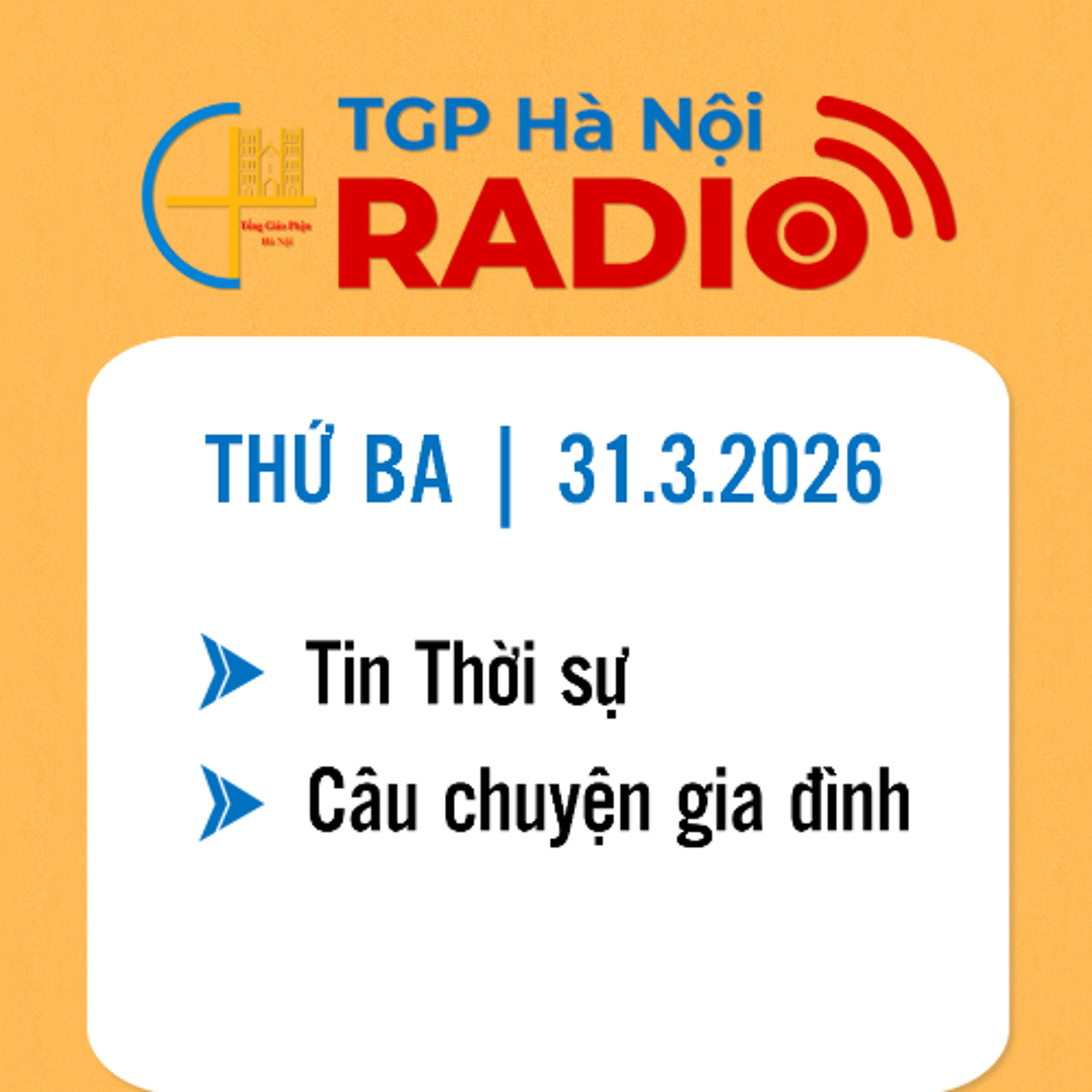 Thứ Ba ngày 31/3/2026