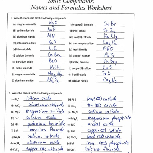 Stream Nomenclature Worksheet 5 Ionic Compounds Summary Answer Key.rar ...