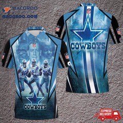 Dallas Cowboys Amari Cooper 19 Dak Prescott 4 Ezekiel Elliott 21 3D Polo Shirt