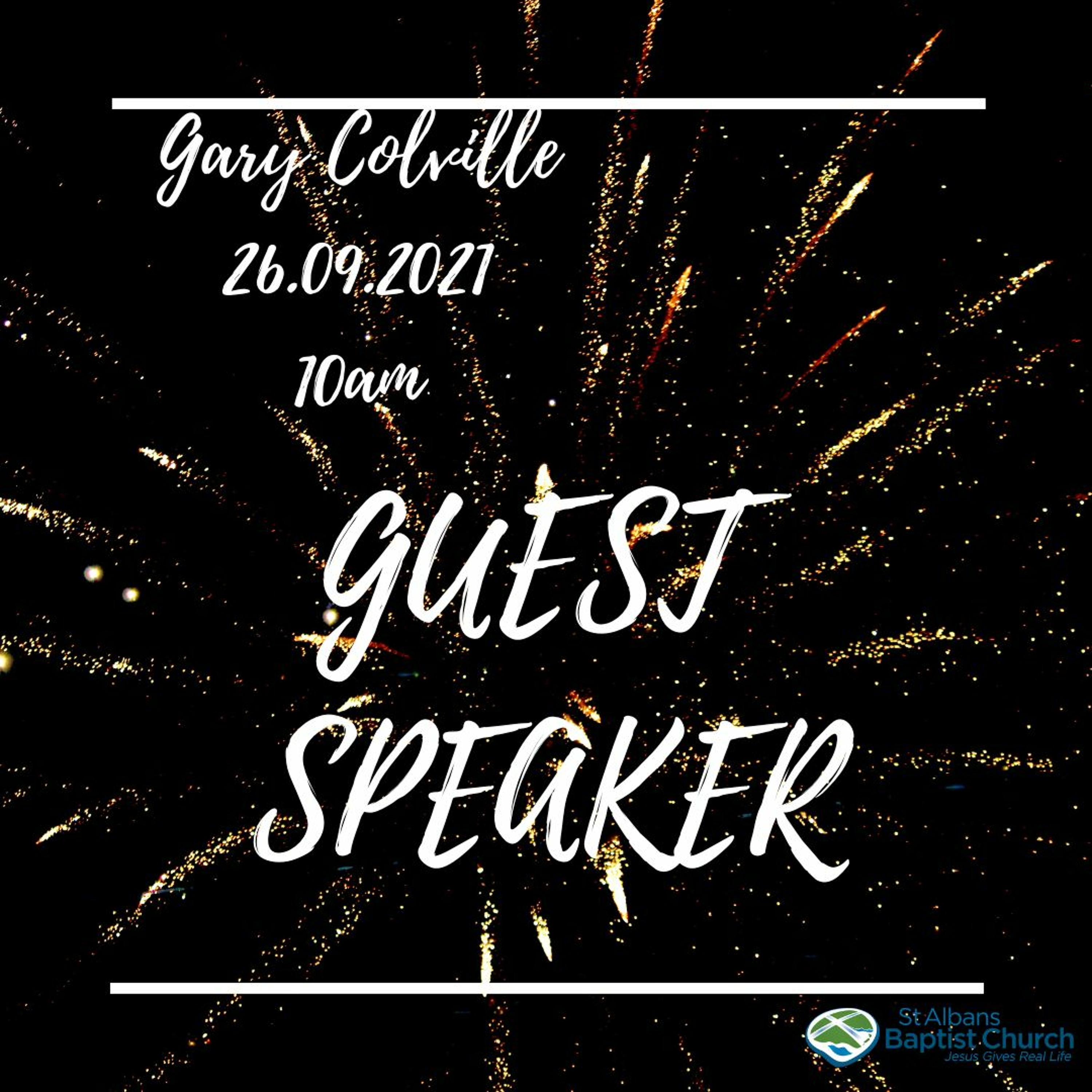 26-09-2021 - Guest Speaker - Gary Colvile episode artwork