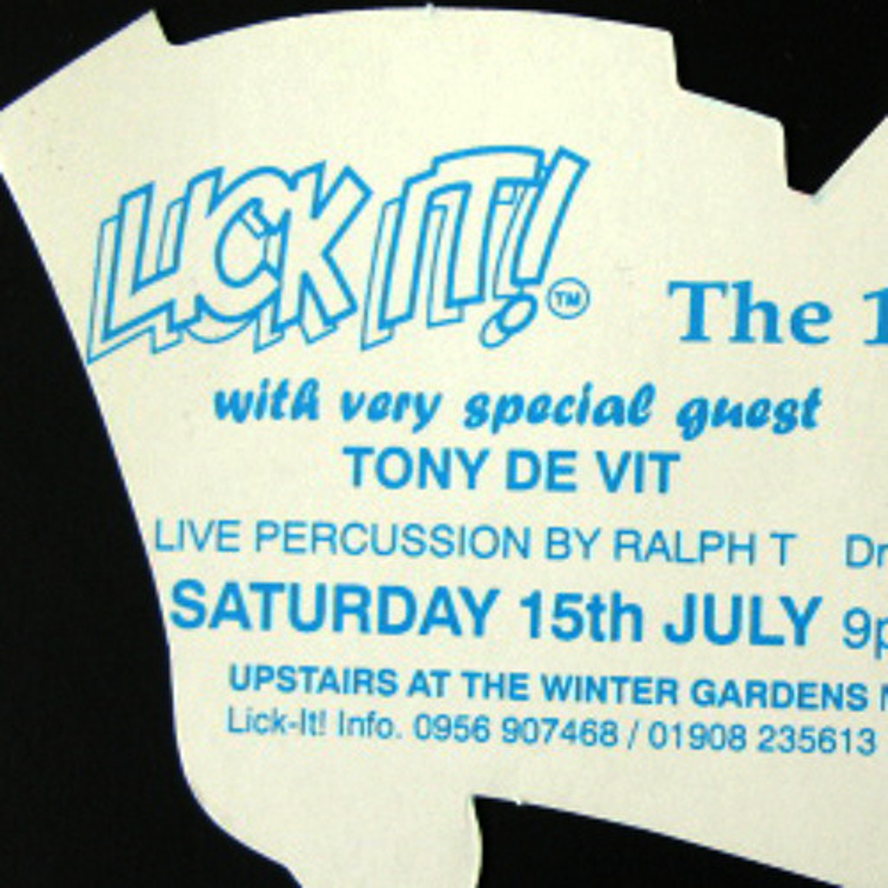 Lick It LIVE Tony De Vit debut 15th July 1995 pt 2 episode artwork