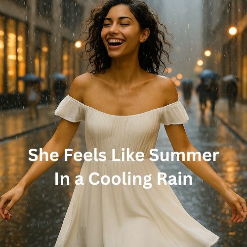She Feels Like Summer in a Cooling Rain