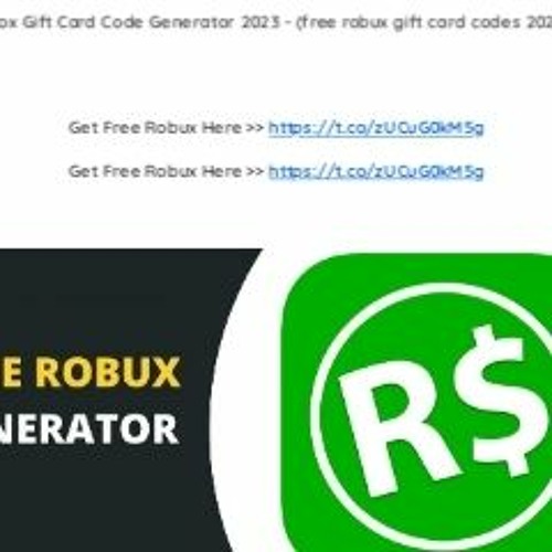 Stream Robux Gift Card Pin Generator by Emily | Listen online for free on  SoundCloud