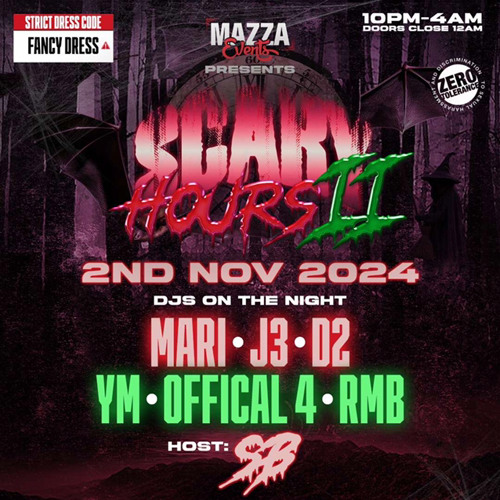 MAZZA EVENTS - SCARY HOURS 2 LIVE AUDIO MIX FT DJ SB