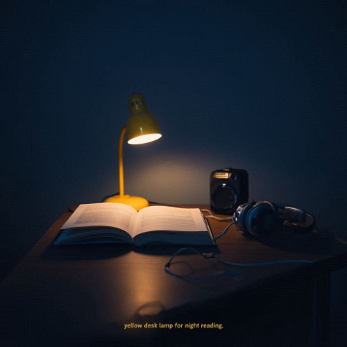 Yellow Desk Lamp for Night Reading