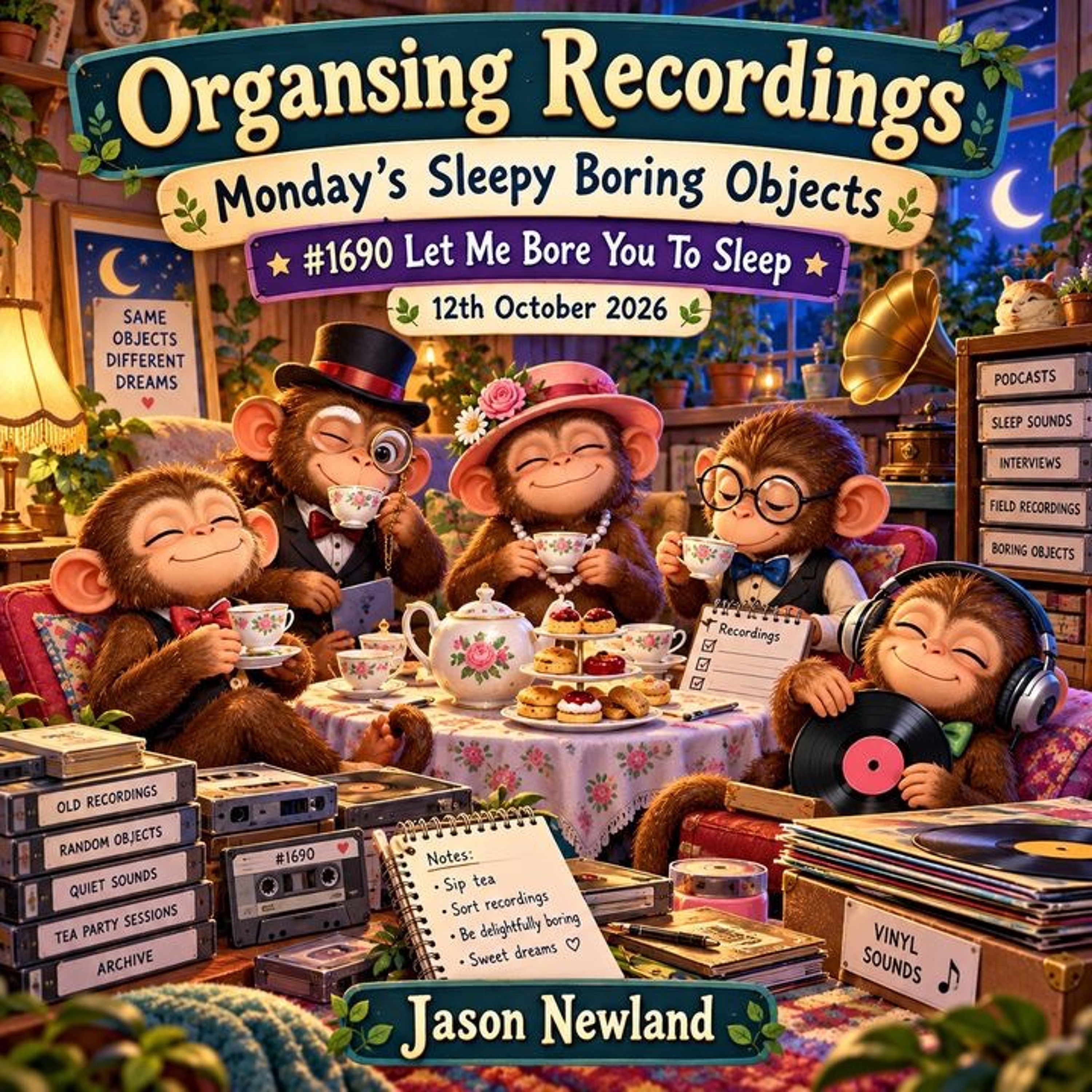 (Long Voice) Organsing Recordings | Monday’s Sleepy Boring Objects | #1690 Let Me Bore You To Sleep | 12th October 2026 | Jason Newland