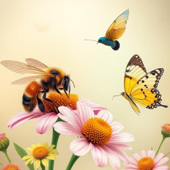B's on a Flower