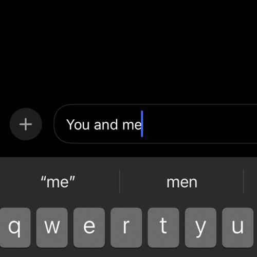 You and me
