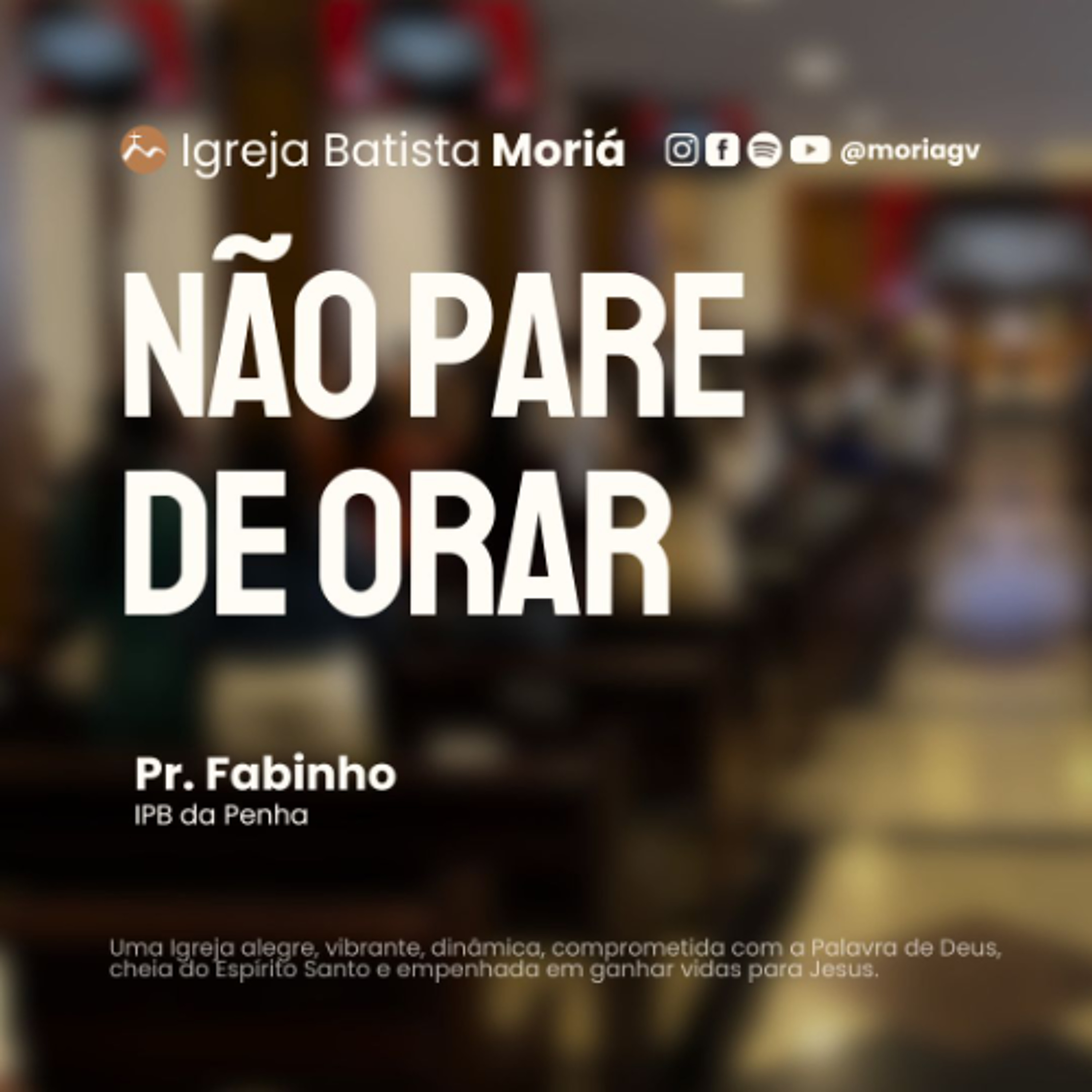 Não Pare de Orar - Pr. Fabinho - Escola Bíblica Dominical [04.01.2026]