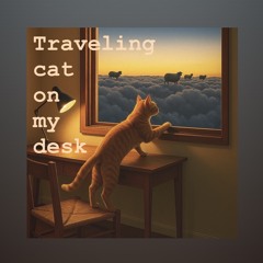 Traveling cat on my desk