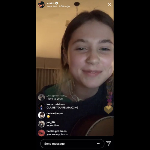 “bring me back to georgia” clairo, march 21, 2020 (live stream)