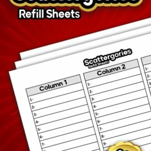 Read [PDF EBOOK EPUB KINDLE] Scattergories Refill Sheets: 200 Game Refill Sheets for Playing Scatter