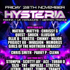 Hysteria 5th September 2025 - Dj Danny Eclipse - Mc Ace & Konnect