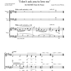 I don't ask you to love me (Cantai)