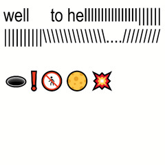 Hole Exclamation No Walking Full Moon Boom