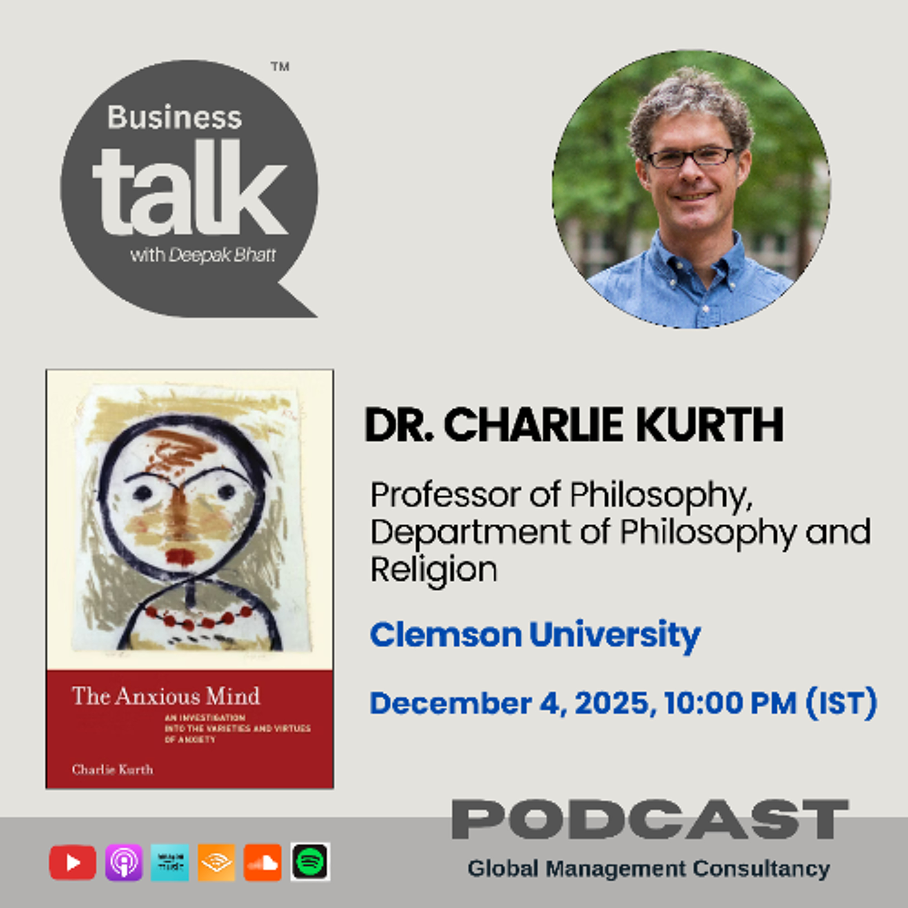 The Virtues of Anxiety: Dr. Charlie Kurth on Emotion, Fear, and Growth episode artwork