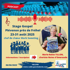 Stage Gospel à Plévenon près de Fréhel 23-31 août 2025