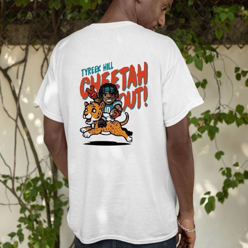 Tyreek Hill Cheetah Out Miami Dolphins Football Cartoon Shirt