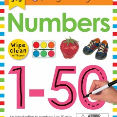 ⭐ PDF KINDLE ❤ Wipe Clean Workbook: Numbers 1-50: Ages 3-5 wipe-clean