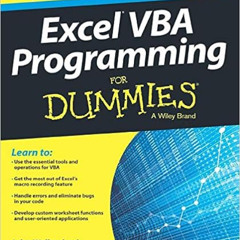 ACCESS PDF 📙 Excel Vba Programming For Dummies, 4e by John Walkenbach [EBOOK EPUB KI