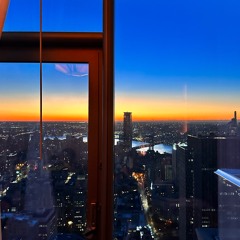 New York City Jenga Loft sunrise set