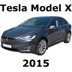 Tesla Model X 2015 electric full size crossover SUV sport utility vehicle pass by fast