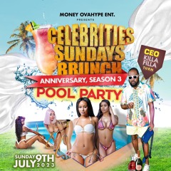 NEW SERIES CELEBRITIES SUNDAYS BRUNCH KILLA FILLA POOL PARTY || POWERED BY POWERBANK SOUND