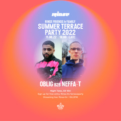 Rinse Summer Terrace Party: Oblig b2b Neffa-T - 11 August 2022