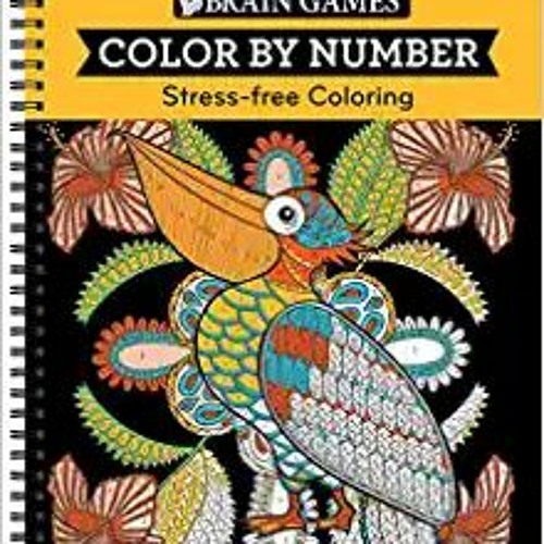eBook ✔️ PDF Brain Games - Color by Number: Stress-Free Coloring (Orange) Complete Edition