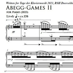 Abegg-Games II for Pianoforte (2023)