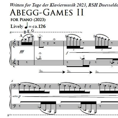 Abegg-Games II for Pianoforte (2023)