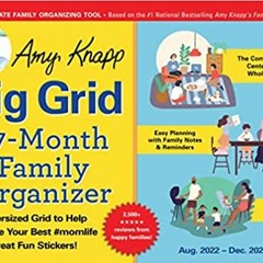 E.B.O.O.K.✔️ 2023 Amy Knapp's Big Grid Family Organizer Wall Calendar: 17-Month Giant Fridge Plannin