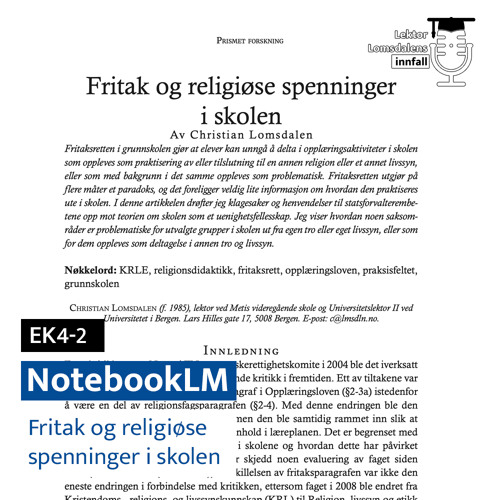 NotebookLM leser Motstridende rettigheter i klasserommet og fordommer mot enkeltgrupper