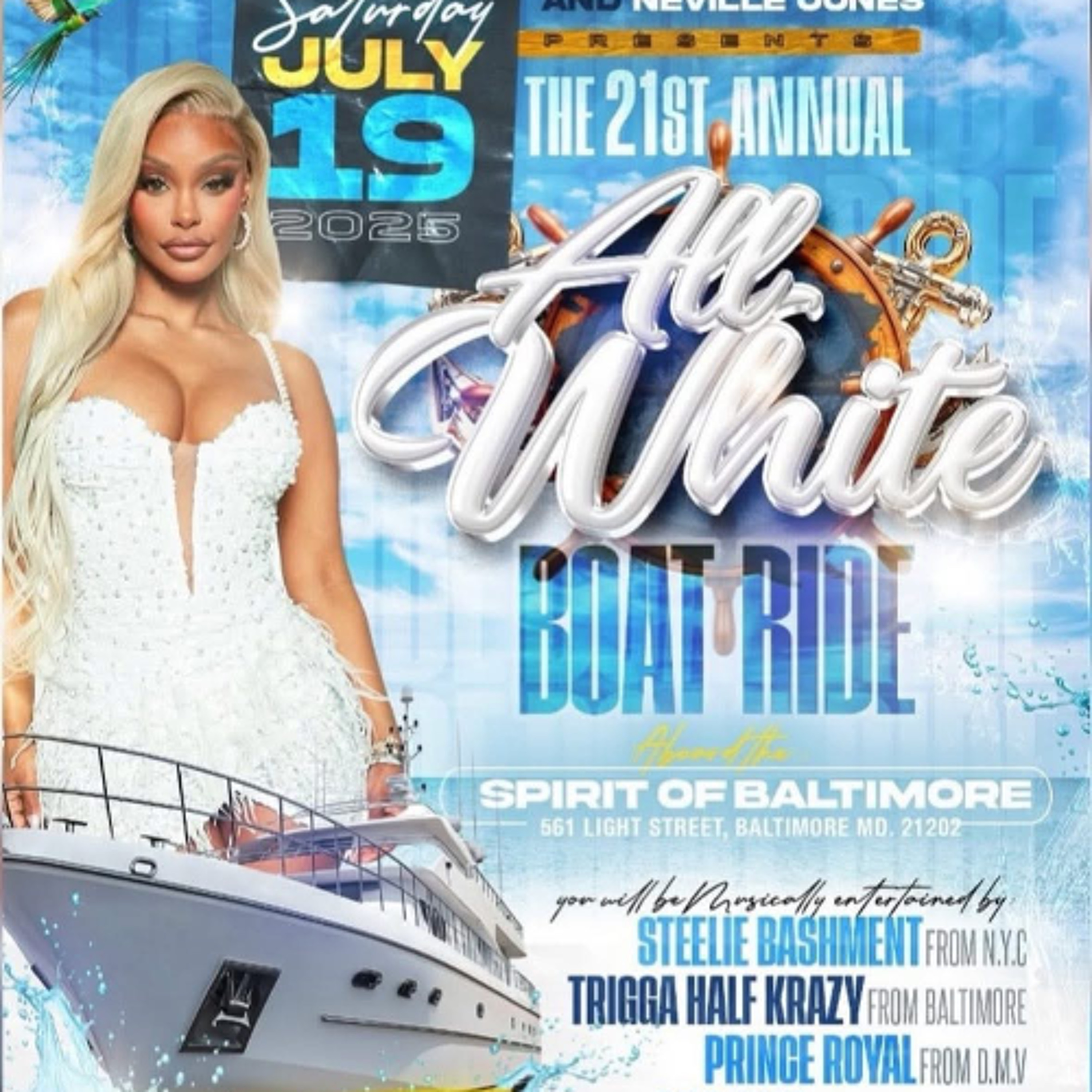 STEELIE BASHMENT x TRIGGAHALFKRAZY x PRINCE ROYAL ALL WHITE BOATRIDE (BALTIMORE) episode artwork