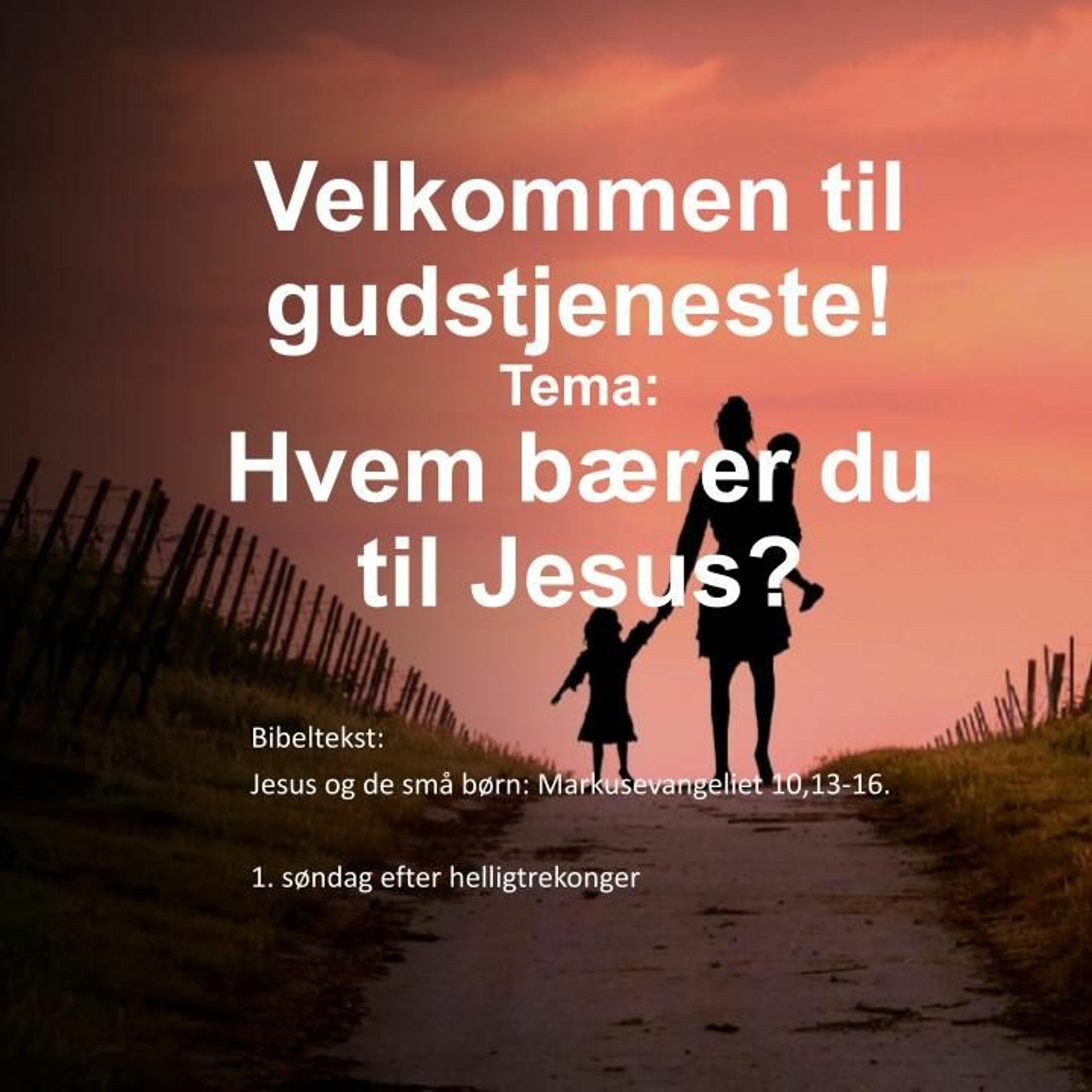 2022-01-09 - Hvem bærer du til Jesus?, Mark. 10,13-16, v. Andreas Søndberg episode artwork