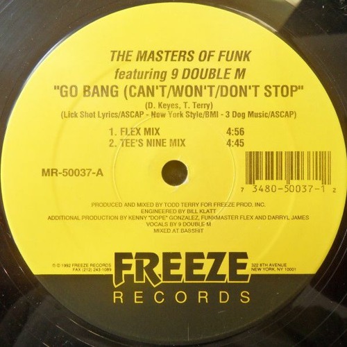 Stream The Masters Of Funk Featuring 9 Double M ‎– Go Bang (Can't