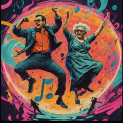 Frank Jumping high with Grandma