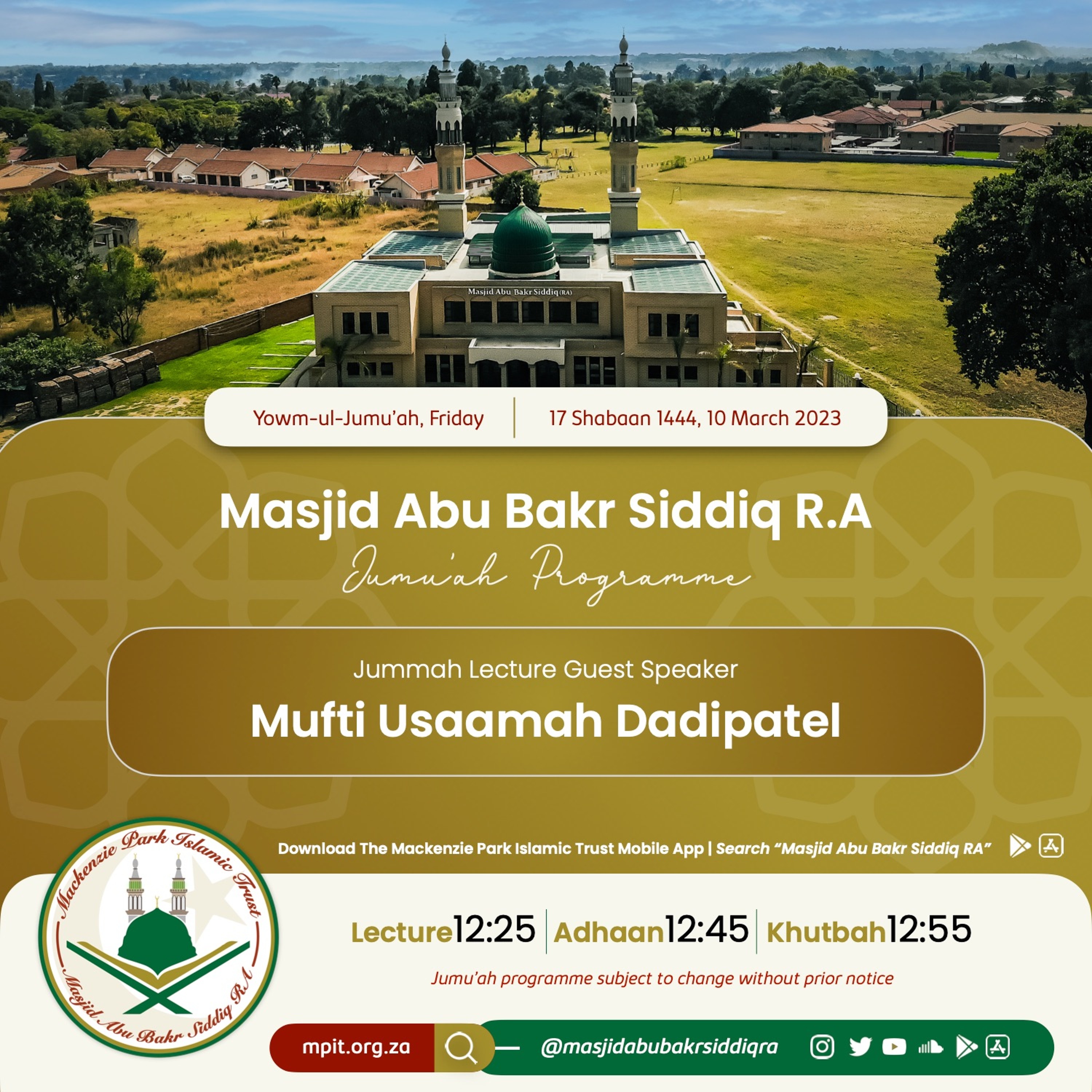 Mufti Usaamah Dadipatel | Jummah Lecture episode artwork