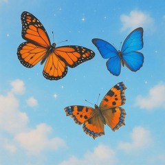 Butterflies, diamonds in the sky.