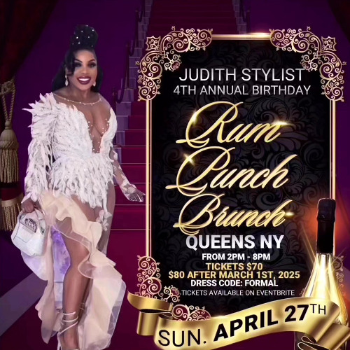LOVELINE MUZIK LIVE AT JUDITH STYLIST 4th ANNUAL BIRTHDAY RUM PUNCH BRUNCH APR 27th 2025