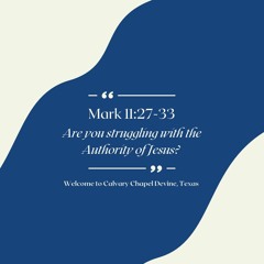 Mark 11:27-33 "Are you struggling with the authority of Jesus?"