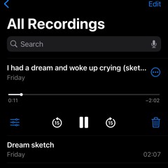 I had a dream and woke up crying (sketch)