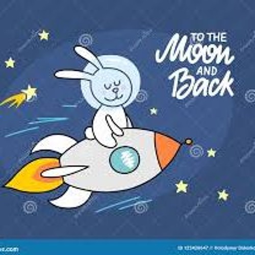 Funny Bunny On The Moon