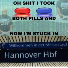 oh shit i took both pills now im stuck in Hannover Hbf
