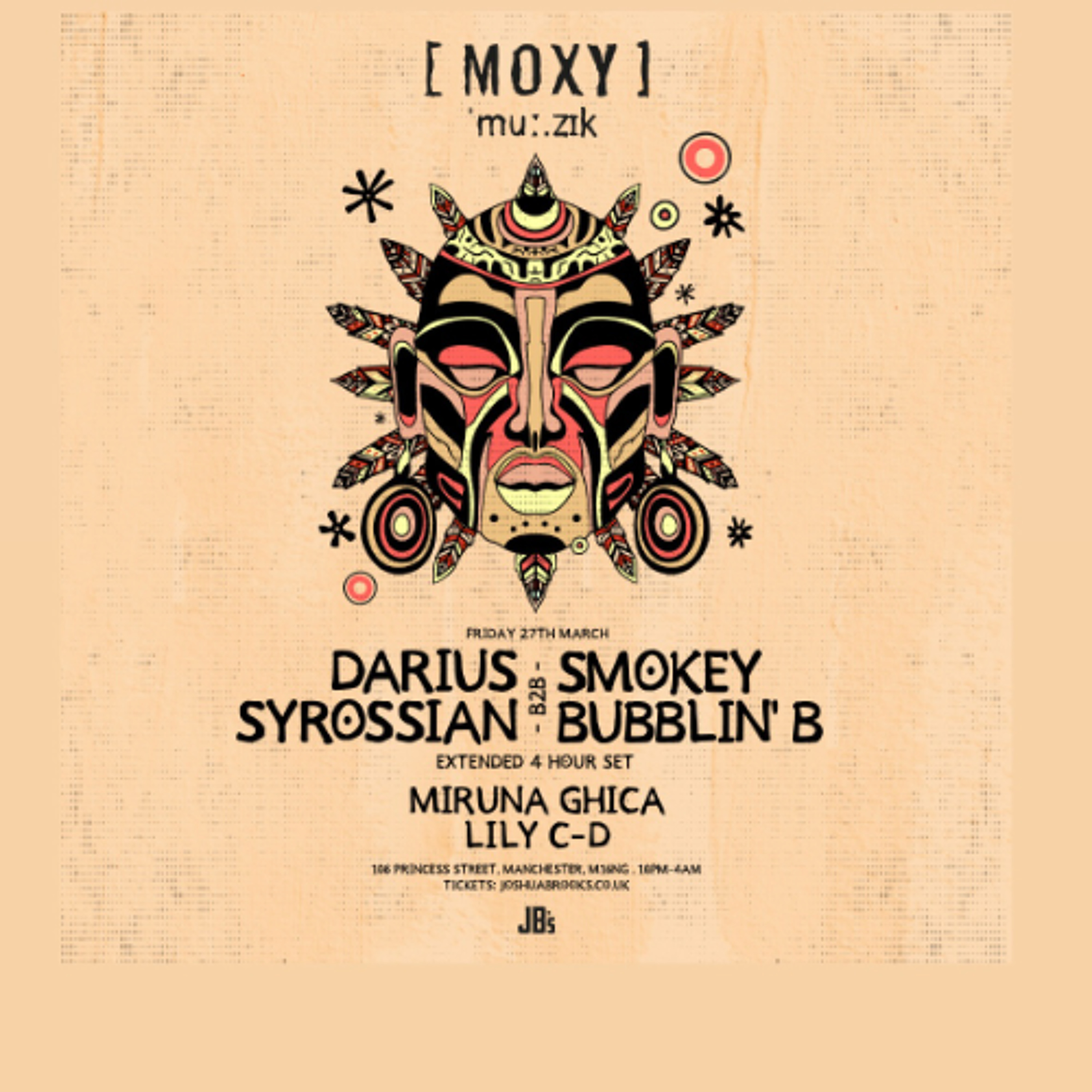 DARIUS SYROSSIAN B2B SMOKEY BUBBLIN' B ( 4 HOUR SET ) RECORDED LIVE MOXY MUZIK at JOSHUA BROOKS MANCHESTER episode artwork