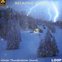 Winter Thunderstorm Sounds with Wind, Thunder, Lightning and Snow Rain for Sleep, Relax - LOOP