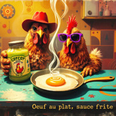 Oeuf au plat, sauce frite