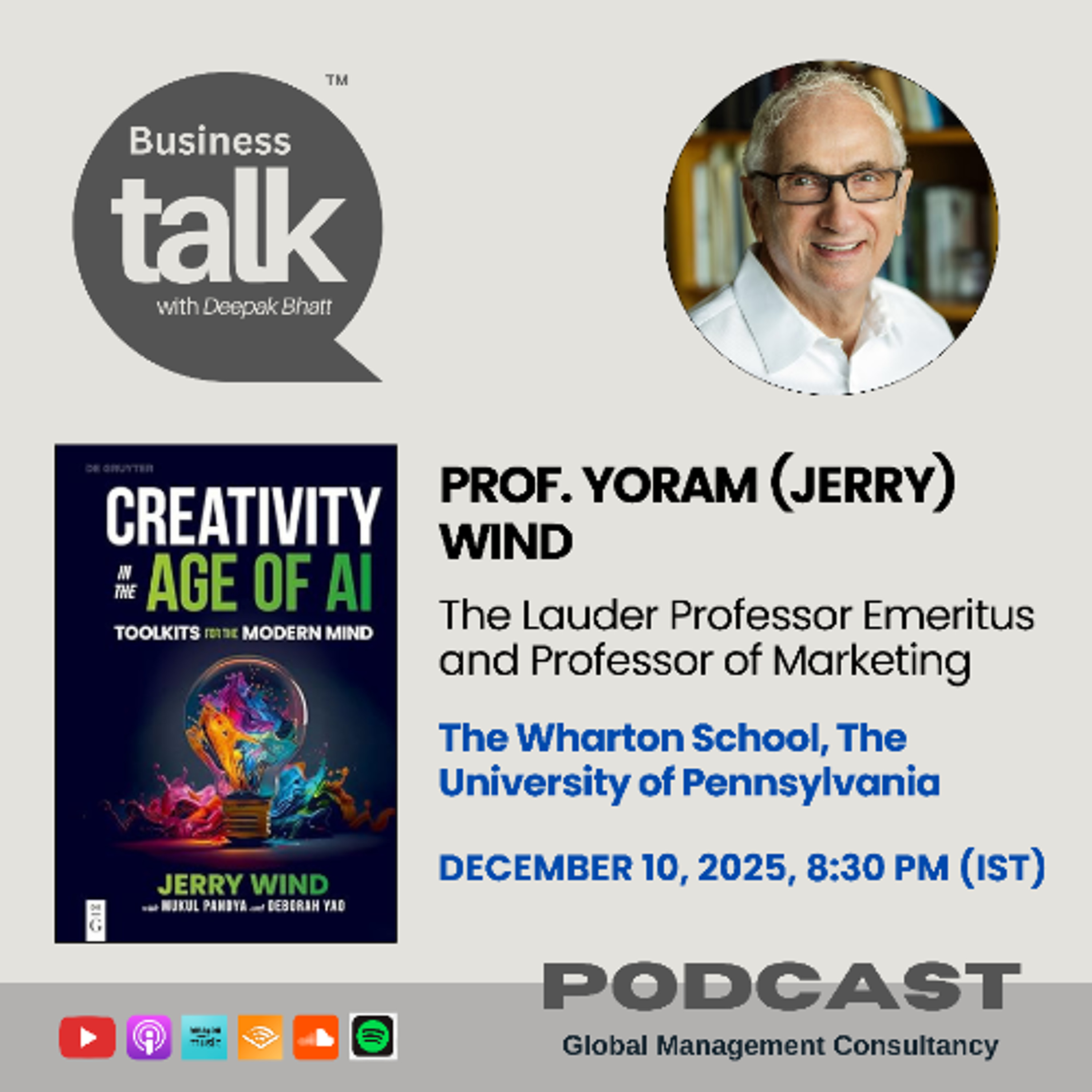 Creativity in the Age of AI: Prof. Jerry Wind’s Toolkit for the Modern Mind episode artwork