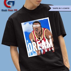 The Dream Hakeem Olajuwon player Houston Rockets basketball poster shirt
